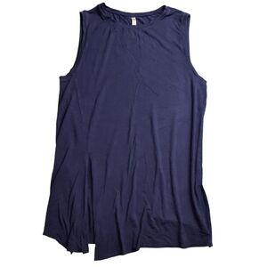 Fabletics Martha Sleeveless Knot Hem Tunic Navy Blue SZ S